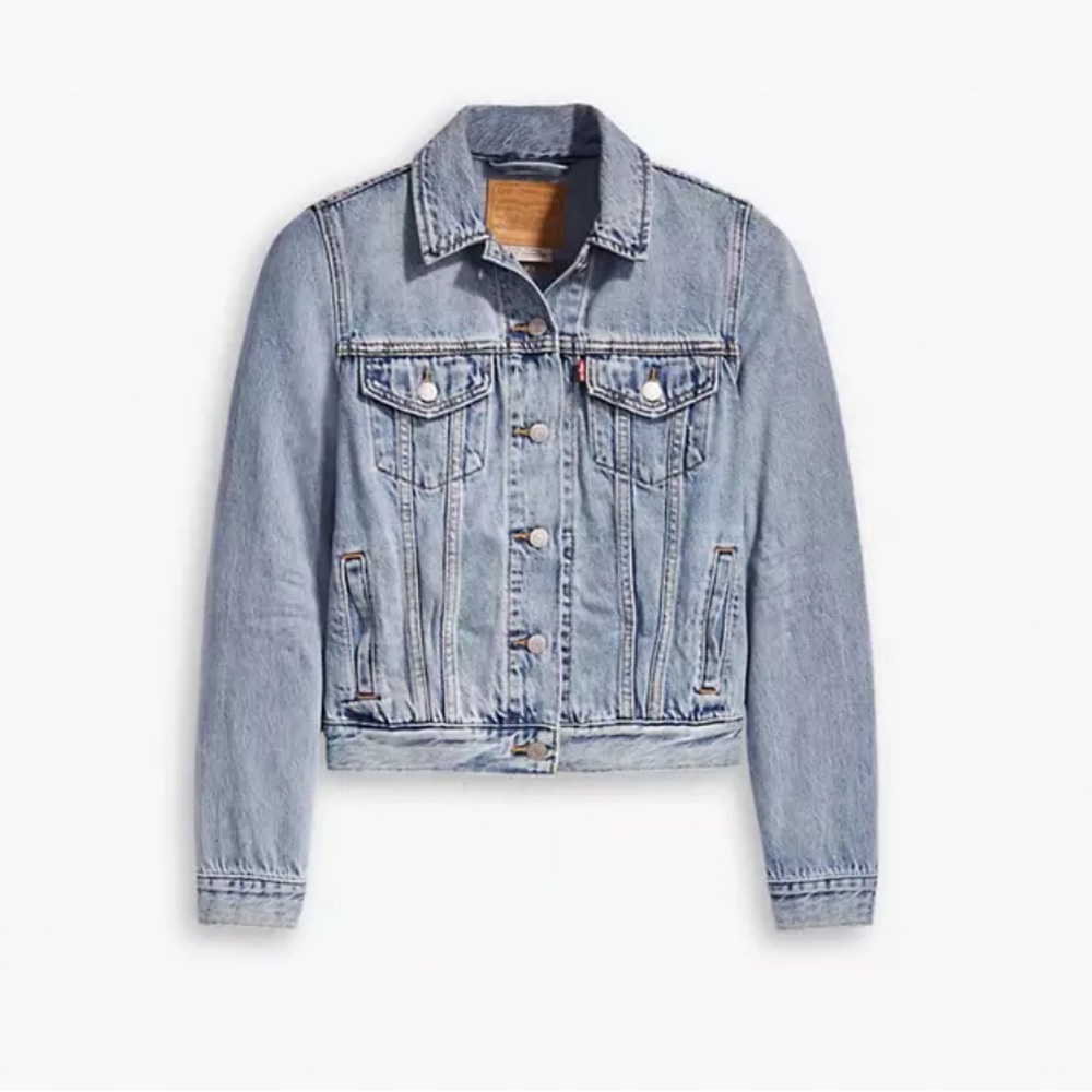 Levi's Original Trucker Denim Jean Jacket Medium Wash Size Small